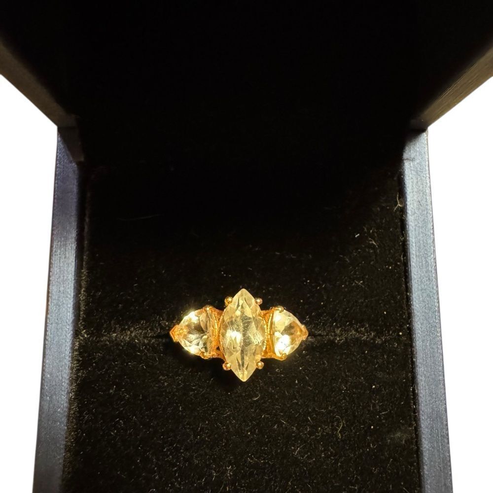 Elegant Sterling Silver Rose Gold plated Ring